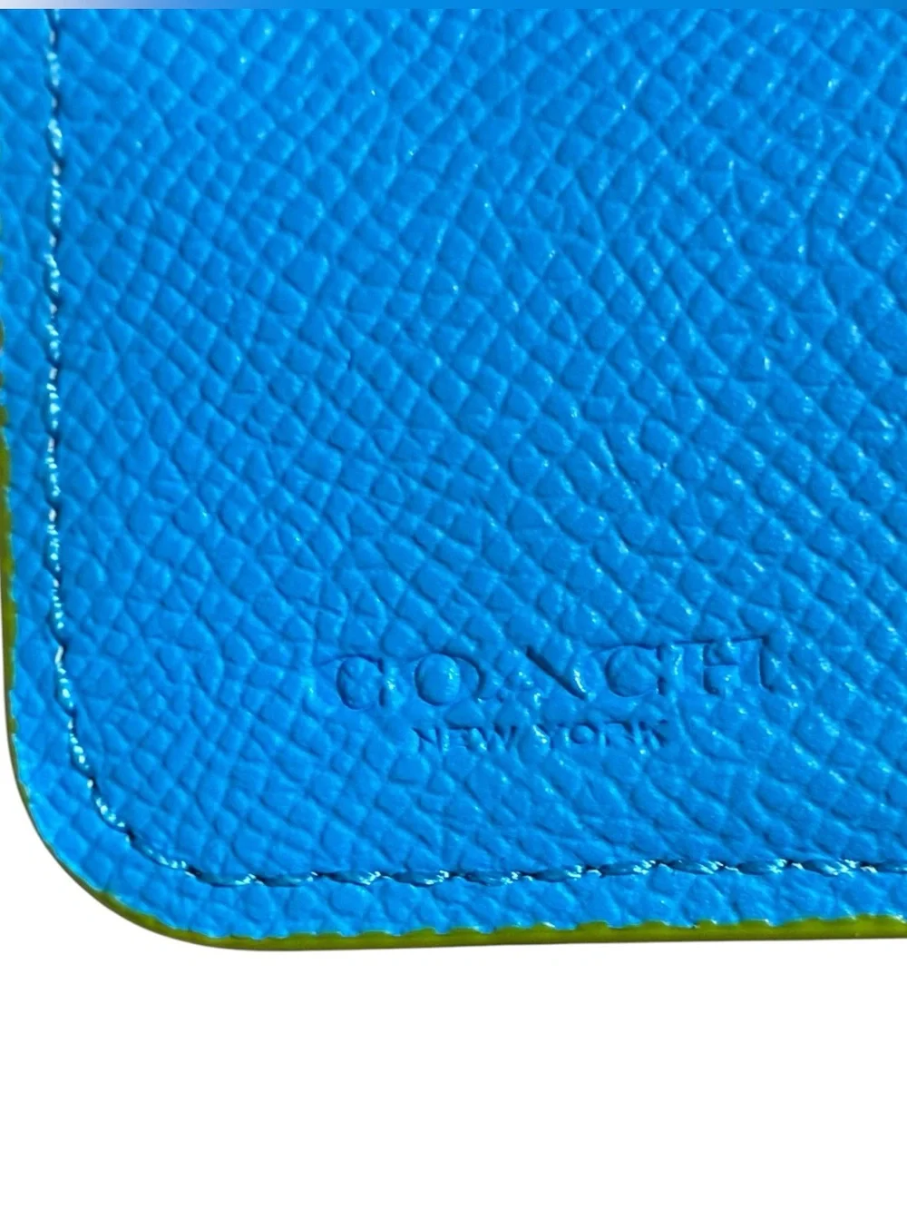 Coach Trifold Colorblock Textured Leather Wallet